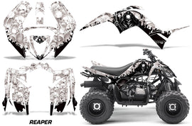 ATV Graphics Kit Decal Sticker Wrap For Yamaha Raptor 90 YFM90 2016-2018 REAPER WHITE-atv motorcycle utv parts accessories gear helmets jackets gloves pantsAll Terrain Depot
