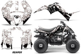 ATV Graphics Kit Decal Sticker Wrap For Yamaha Raptor 90 YFM90 2016-2018 REAPER WHITE
