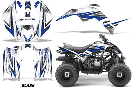 ATV Graphics Kit Decal Sticker Wrap For Yamaha Raptor 90 YFM90 2016-2018 SLASH BLUE-atv motorcycle utv parts accessories gear helmets jackets gloves pantsAll Terrain Depot