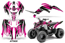 ATV Graphics Kit Decal Sticker Wrap For Yamaha Raptor 90 YFM90 2009-2015 ATTACK PINK-atv motorcycle utv parts accessories gear helmets jackets gloves pantsAll Terrain Depot