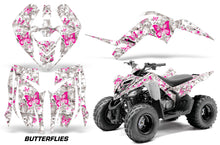 Load image into Gallery viewer, ATV Graphics Kit Decal Sticker Wrap For Yamaha Raptor 90 YFM90 2009-2015 BUTTERFLIES PINK WHITE-atv motorcycle utv parts accessories gear helmets jackets gloves pantsAll Terrain Depot