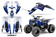 Load image into Gallery viewer, ATV Graphics Kit Decal Sticker Wrap For Yamaha Raptor 90 YFM90 2009-2015 CARBONX BLUE-atv motorcycle utv parts accessories gear helmets jackets gloves pantsAll Terrain Depot