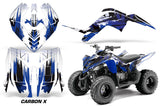 ATV Graphics Kit Decal Sticker Wrap For Yamaha Raptor 90 YFM90 2009-2015 CARBONX BLUE