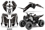 ATV Graphics Kit Decal Sticker Wrap For Yamaha Raptor 90 YFM90 2009-2015 REAPER BLACK