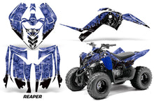 Load image into Gallery viewer, ATV Graphics Kit Decal Sticker Wrap For Yamaha Raptor 90 YFM90 2009-2015 REAPER BLUE-atv motorcycle utv parts accessories gear helmets jackets gloves pantsAll Terrain Depot