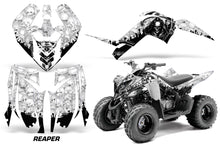 Load image into Gallery viewer, ATV Graphics Kit Decal Sticker Wrap For Yamaha Raptor 90 YFM90 2009-2015 REAPER WHITE-atv motorcycle utv parts accessories gear helmets jackets gloves pantsAll Terrain Depot