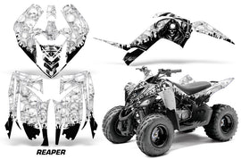 ATV Graphics Kit Decal Sticker Wrap For Yamaha Raptor 90 YFM90 2009-2015 REAPER WHITE-atv motorcycle utv parts accessories gear helmets jackets gloves pantsAll Terrain Depot