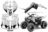 ATV Graphics Kit Decal Sticker Wrap For Yamaha Raptor 90 YFM90 2009-2015 REAPER WHITE