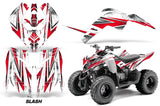 ATV Graphics Kit Decal Sticker Wrap For Yamaha Raptor 90 YFM90 2009-2015 SLASH RED