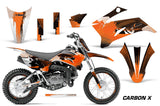 Graphics Kit Decal Sticker Wrap + # Plates For Yamaha TTR110 2008-2018 CARBONX ORANGE