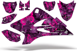 Dirt Bike Graphics Kit Decal Sticker Wrap For Yamaha TTR50 2006-2018 BUTTERFLIES PINK PURPLE-atv motorcycle utv parts accessories gear helmets jackets gloves pantsAll Terrain Depot