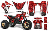 3 Wheeler Graphics Kit Decal Sticker Wrap For Yamaha Tri Z 250 1985-1986 BONES RED