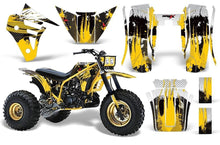Load image into Gallery viewer, 3 Wheeler Graphics Kit Decal Sticker Wrap For Yamaha Tri Z 250 1985-1986 CARBONX YELLOW-atv motorcycle utv parts accessories gear helmets jackets gloves pantsAll Terrain Depot