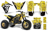 3 Wheeler Graphics Kit Decal Sticker Wrap For Yamaha Tri Z 250 1985-1986 REAPER YELLOW