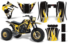 Load image into Gallery viewer, 3 Wheeler Graphics Kit Decal Sticker Wrap For Yamaha Tri Z 250 1985-1986 TRIBAL YELLOW BLACK-atv motorcycle utv parts accessories gear helmets jackets gloves pantsAll Terrain Depot