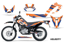 Dirt Bike Decal Graphic Kit MX Sticker Wrap For Yamaha XT250X 2006-2018 VELOCITY ORANGE BLUE-atv motorcycle utv parts accessories gear helmets jackets gloves pantsAll Terrain Depot