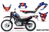 Dirt Bike Decal Graphic Kit MX Sticker Wrap For Yamaha XT250X 2006-2018 HATTER RED BLUE