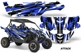 UTV Decal Graphic Kit Side By Side Wrap For Yamaha YXZ 1000R 2015-2018 ATTACK BLUE