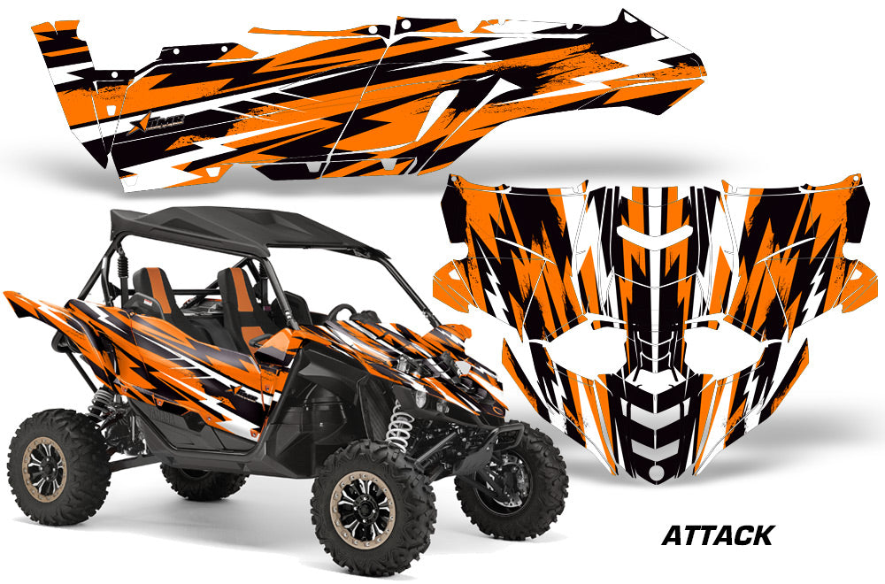 UTV Decal Graphic Kit Side By Side Wrap For Yamaha YXZ 1000R 2015-2018 ATTACK ORANGE-atv motorcycle utv parts accessories gear helmets jackets gloves pantsAll Terrain Depot