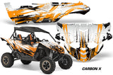 UTV Decal Graphic Kit Side By Side Wrap For Yamaha YXZ 1000R 2015-2018 CARBONX ORANGE