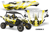 UTV Decal Graphic Kit Side By Side Wrap For Yamaha YXZ 1000R 2015-2018 CARBONX YELLOW