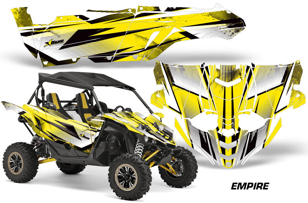 UTV Decal Graphic Kit Side By Side Wrap For Yamaha YXZ 1000R 2015-2018 EMPIRE YELLOW-atv motorcycle utv parts accessories gear helmets jackets gloves pantsAll Terrain Depot