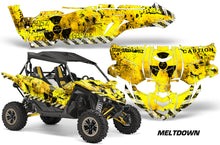 Load image into Gallery viewer, UTV Decal Graphic Kit Side By Side Wrap For Yamaha YXZ 1000R 2015-2018 MELTDOWN BLACK YELLOW-atv motorcycle utv parts accessories gear helmets jackets gloves pantsAll Terrain Depot