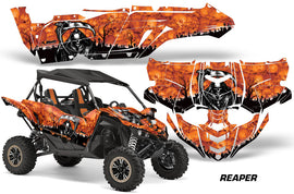 UTV Decal Graphic Kit Side By Side Wrap For Yamaha YXZ 1000R 2015-2018 REAPER ORANGE-atv motorcycle utv parts accessories gear helmets jackets gloves pantsAll Terrain Depot