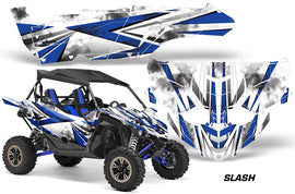UTV Decal Graphic Kit Side By Side Wrap For Yamaha YXZ 1000R 2015-2018 SLASH BLUE-atv motorcycle utv parts accessories gear helmets jackets gloves pantsAll Terrain Depot