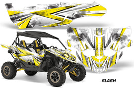 UTV Decal Graphic Kit Side By Side Wrap For Yamaha YXZ 1000R 2015-2018 SLASH YELLOW-atv motorcycle utv parts accessories gear helmets jackets gloves pantsAll Terrain Depot