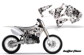 Dirt Bike Graphics Kit Decal Wrap for Yamaha YZ125 YZ250 2002-2014 BUTTERFLIES BLACK WHITE-atv motorcycle utv parts accessories gear helmets jackets gloves pantsAll Terrain Depot