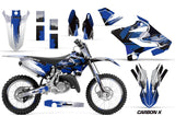 Graphics Kit Decal Sticker Wrap + # Plates For Yamaha YZ125 YZ250 2015-2018 CARBONX BLUE