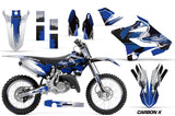 Graphics Kit Decal Sticker Wrap + # Plates For Yamaha YZ125 YZ250 2015-2018 CARBONX BLUE