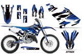 Dirt Bike Decal Graphic Kit MX Wrap For Yamaha YZ125 YZ250 2015-2018 ATTACK BLUE