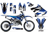 Graphics Kit Decal Sticker Wrap + # Plates For Yamaha YZ125 YZ250 2015-2018 ATTACK BLUE