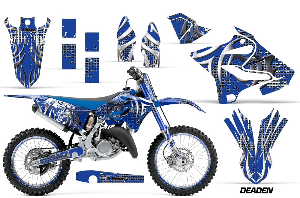 Graphics Kit Decal Sticker Wrap + # Plates For Yamaha YZ125 YZ250 2015-2018 DEADEN BLUE-atv motorcycle utv parts accessories gear helmets jackets gloves pantsAll Terrain Depot