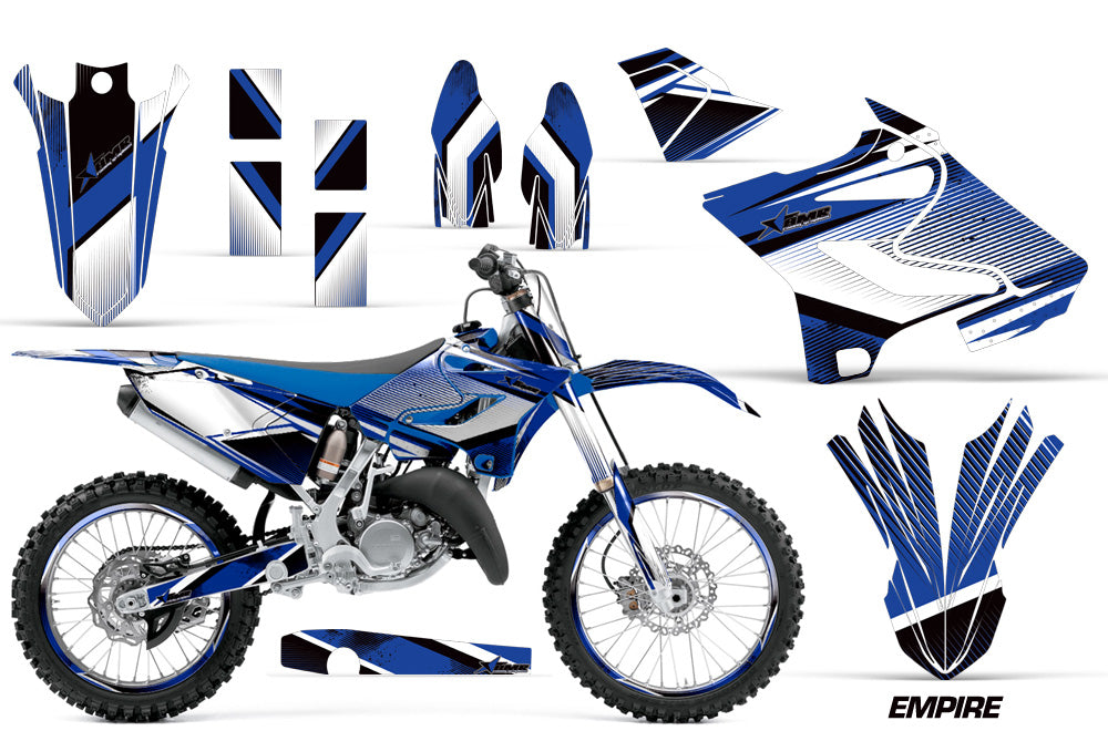 Graphics Kit Decal Sticker Wrap + # Plates For Yamaha YZ125 YZ250 2015-2018 EMPIRE BLUE-atv motorcycle utv parts accessories gear helmets jackets gloves pantsAll Terrain Depot