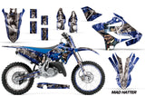 Graphics Kit Decal Sticker Wrap + # Plates For Yamaha YZ125 YZ250 2015-2018 HATTER SILVER BLUE