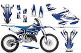 Dirt Bike Decal Graphic Kit MX Wrap For Yamaha YZ125 YZ250 2015-2018 SLASH BLUE