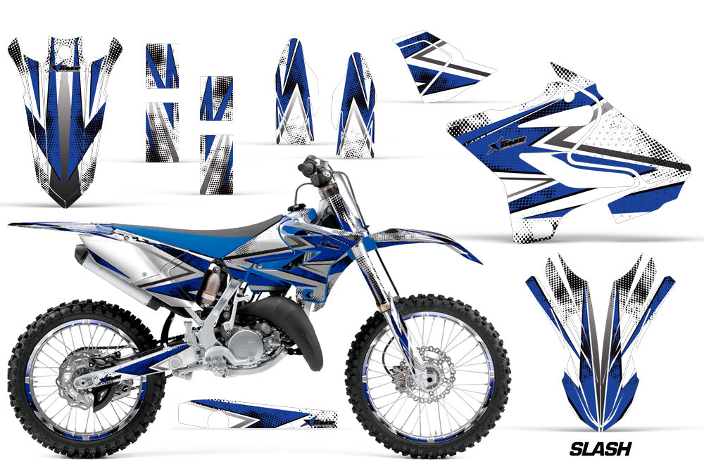Graphics Kit Decal Sticker Wrap + # Plates For Yamaha YZ125 YZ250 2015-2018 SLASH BLUE-atv motorcycle utv parts accessories gear helmets jackets gloves pantsAll Terrain Depot