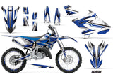 Graphics Kit Decal Sticker Wrap + # Plates For Yamaha YZ125 YZ250 2015-2018 SLASH BLUE