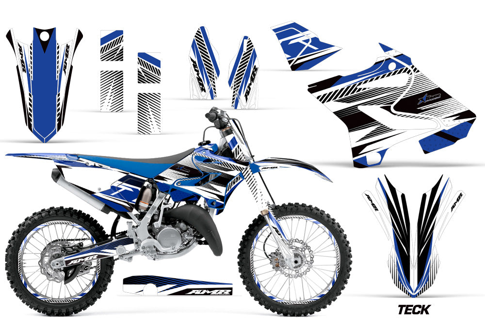 Graphics Kit Decal Sticker Wrap + # Plates For Yamaha YZ125 YZ250 2015-2018 TECK BLUE-atv motorcycle utv parts accessories gear helmets jackets gloves pantsAll Terrain Depot