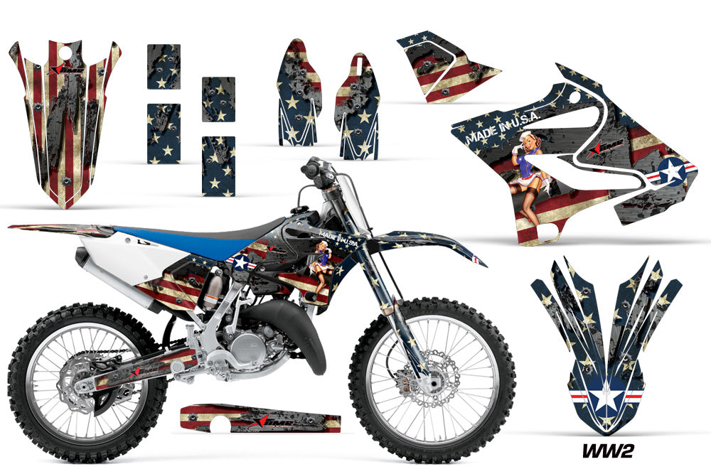 Dirt Bike Decal Graphic Kit MX Wrap For Yamaha YZ125 YZ250 2015-2018 WW2 BOMBER-atv motorcycle utv parts accessories gear helmets jackets gloves pantsAll Terrain Depot