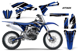 Dirt Bike Graphics Kit Decal Sticker Wrap For Yamaha YZ250F 2010-2013 ATTACK BLUE-atv motorcycle utv parts accessories gear helmets jackets gloves pantsAll Terrain Depot