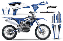 Dirt Bike Graphics Kit Decal Sticker Wrap For Yamaha YZ250F 2010-2013 PLAID BLUE-atv motorcycle utv parts accessories gear helmets jackets gloves pantsAll Terrain Depot