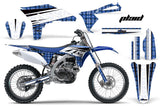 Dirt Bike Graphics Kit Decal Sticker Wrap For Yamaha YZ250F 2010-2013 PLAID BLUE