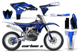 Dirt Bike Graphics Kit Decal Sticker Wrap For Yamaha YZ250F 2010-2013 CARBONX BLUE-atv motorcycle utv parts accessories gear helmets jackets gloves pantsAll Terrain Depot