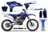Dirt Bike Graphics Kit Decal Sticker Wrap For Yamaha YZ250F 2010-2013 CARBONX BLUE