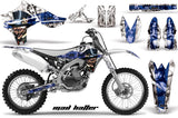 Dirt Bike Graphics Kit Decal Sticker Wrap For Yamaha YZ450F 2010-2013 HATTER BLUE WHITE