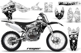 Dirt Bike Graphics Kit Decal Sticker Wrap For Yamaha YZ450F 2010-2013 REAPER WHITE-atv motorcycle utv parts accessories gear helmets jackets gloves pantsAll Terrain Depot